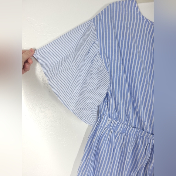 Ava & Viv Striped Embroidered Dress in BLUE STRIPE 14 - Picture 6 of 8